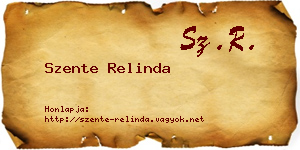 Szente Relinda névjegykártya